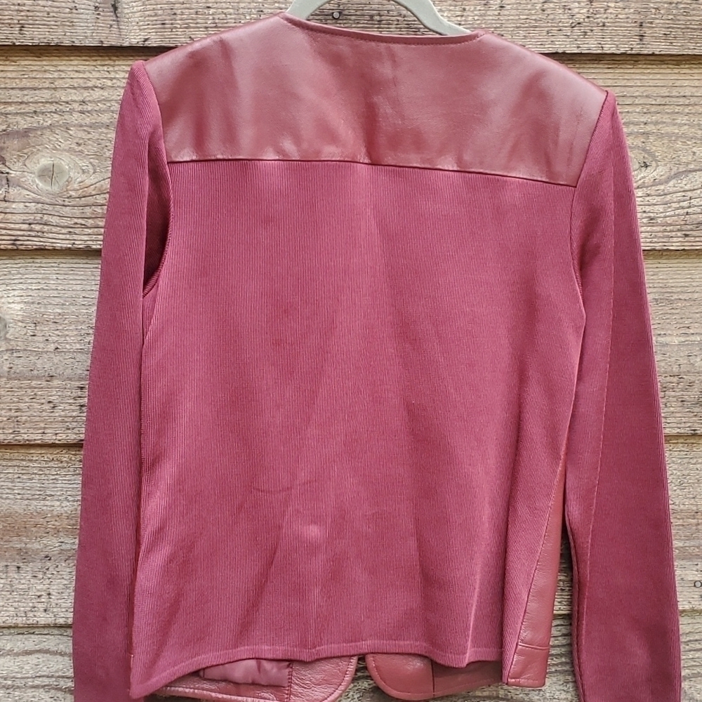 Nygard Leather and Sweater jacket Small zip front - Picture 7 of 7